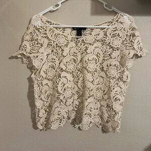INC petite lace top